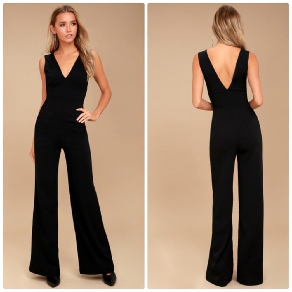 Lulus Ready For It Sleeveless Wide-Leg Jumpsuit M